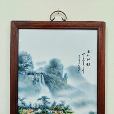 TRANH SỨ KHUNG GỖ - SẮC THU ( VẺ ĐẸP MÙA THU )